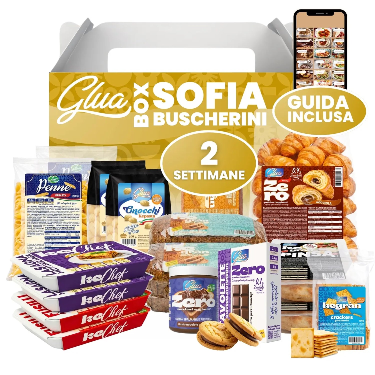 Box SB Sofia Buscherini con pasti per 2 settimane, piani facili e dieta chetogenica.