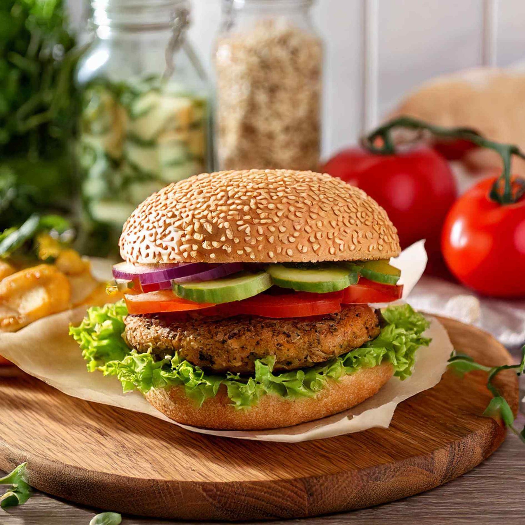 Burger vegano alle olive per la dieta chetogenica