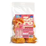 15 Cornetti proteici ripieni di purea alla fragola in confezione trasparente, alimenti proteici per dieta chetogenica.