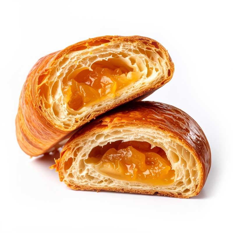 15 Cornetti proteici ripieni di purea alla mela con cuore cremoso, ideali per dieta chetogenica e alimenti proteici.