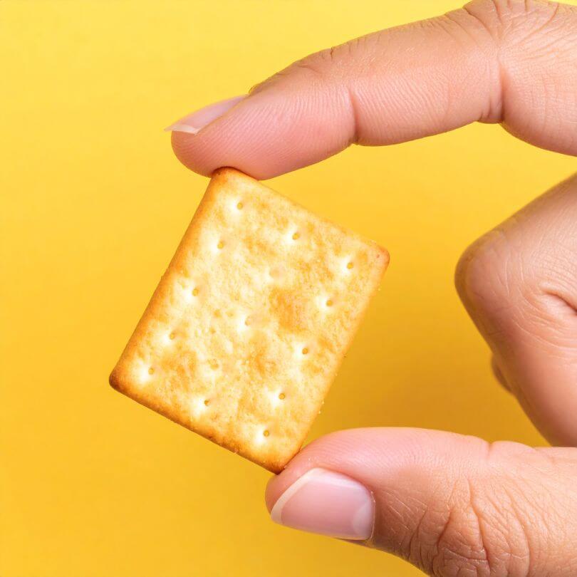 Crackers keto classici: alimento proteico con gusto autentico, solo 1,38g di carboidrati per porzione.