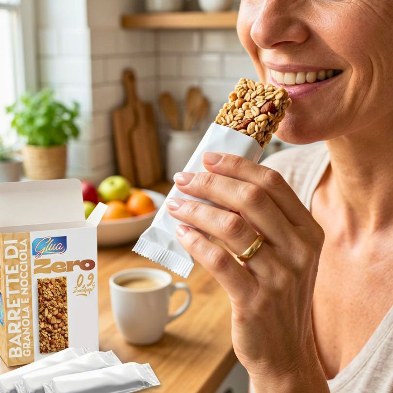 Barritas de granola y avellanas