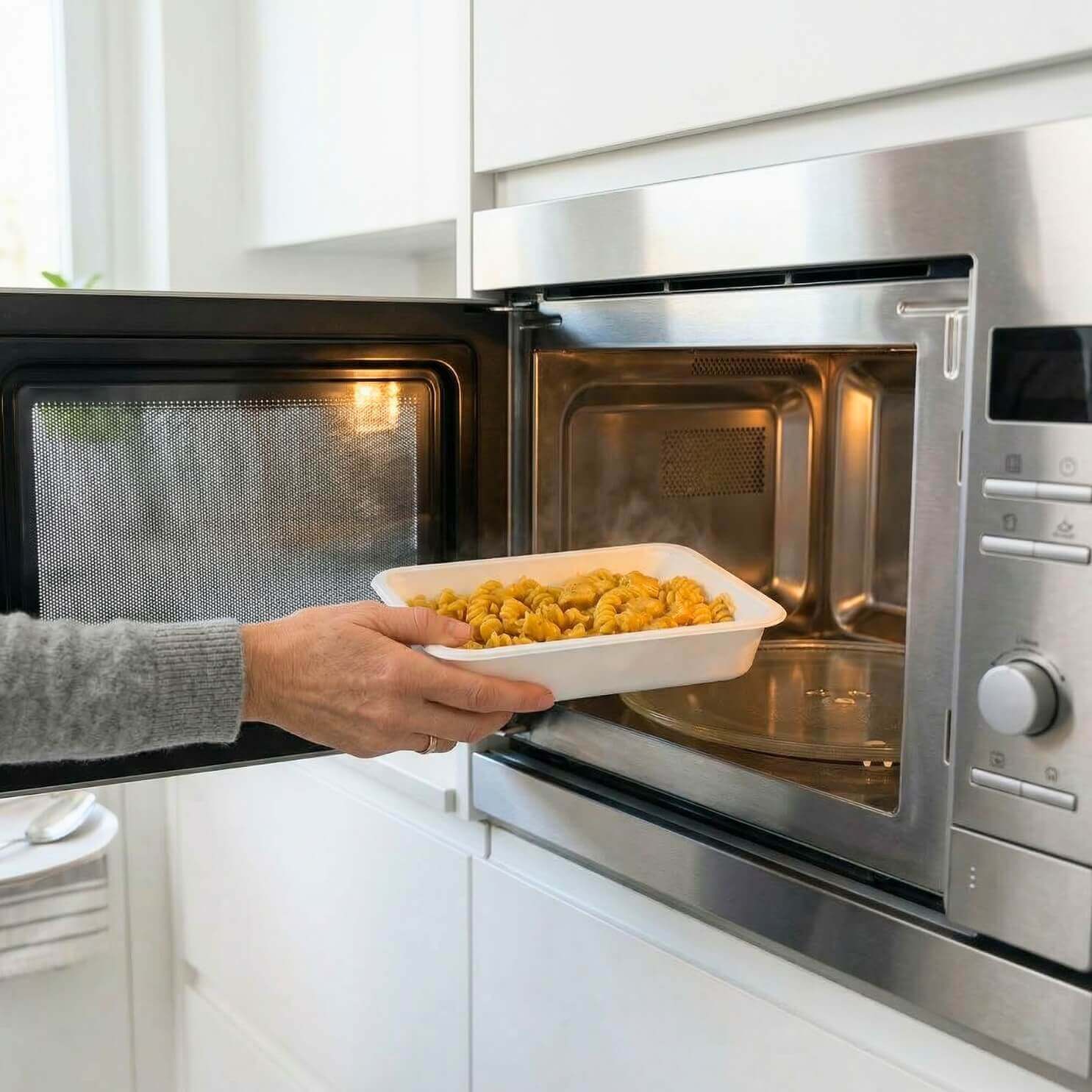 Box G8 Premium Spesa mensile: porzioni pronte per essere scaldate nel microonde.