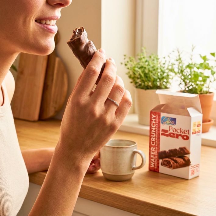 Barquillo crujiente con crema de avellanas Pocket ZERO