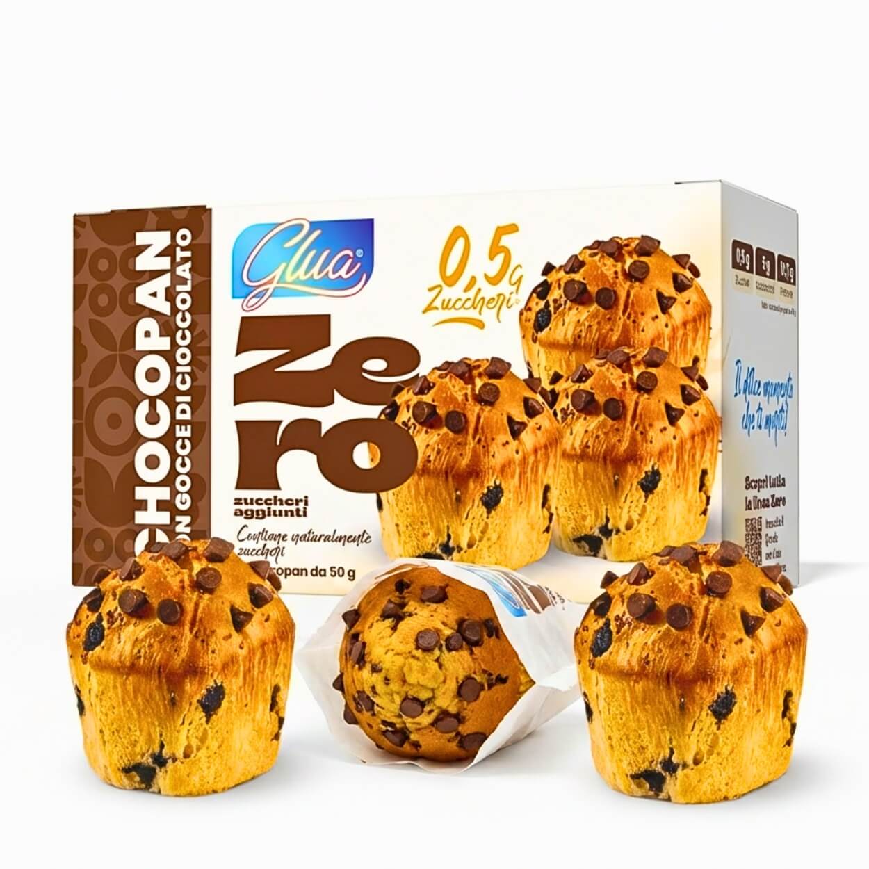Chocopan con Gocce di Cioccolato, dolci keto e proteici con solo 0,5 g di zuccheri per porzione.
