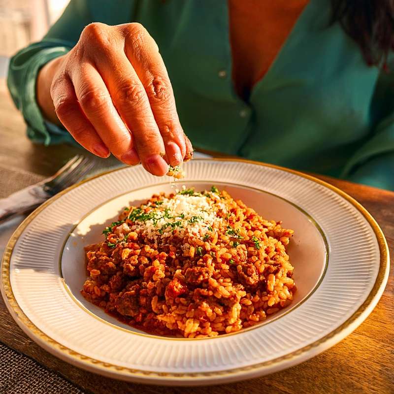 Riso keto alla bolognese per dieta chetogenica