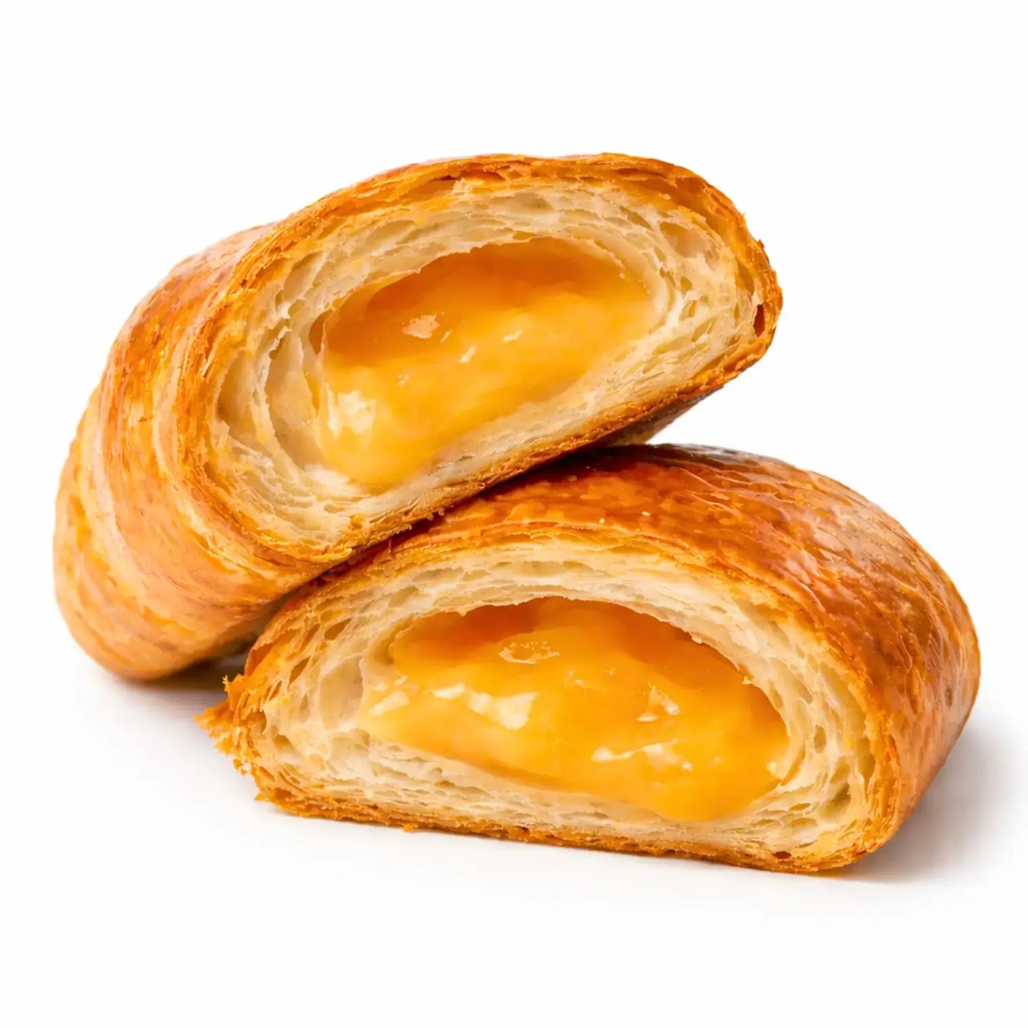 15 Cornetti Proteici Ripieni all'albicocca con morbido ripieno di albicocca per una colazione gustosa.
