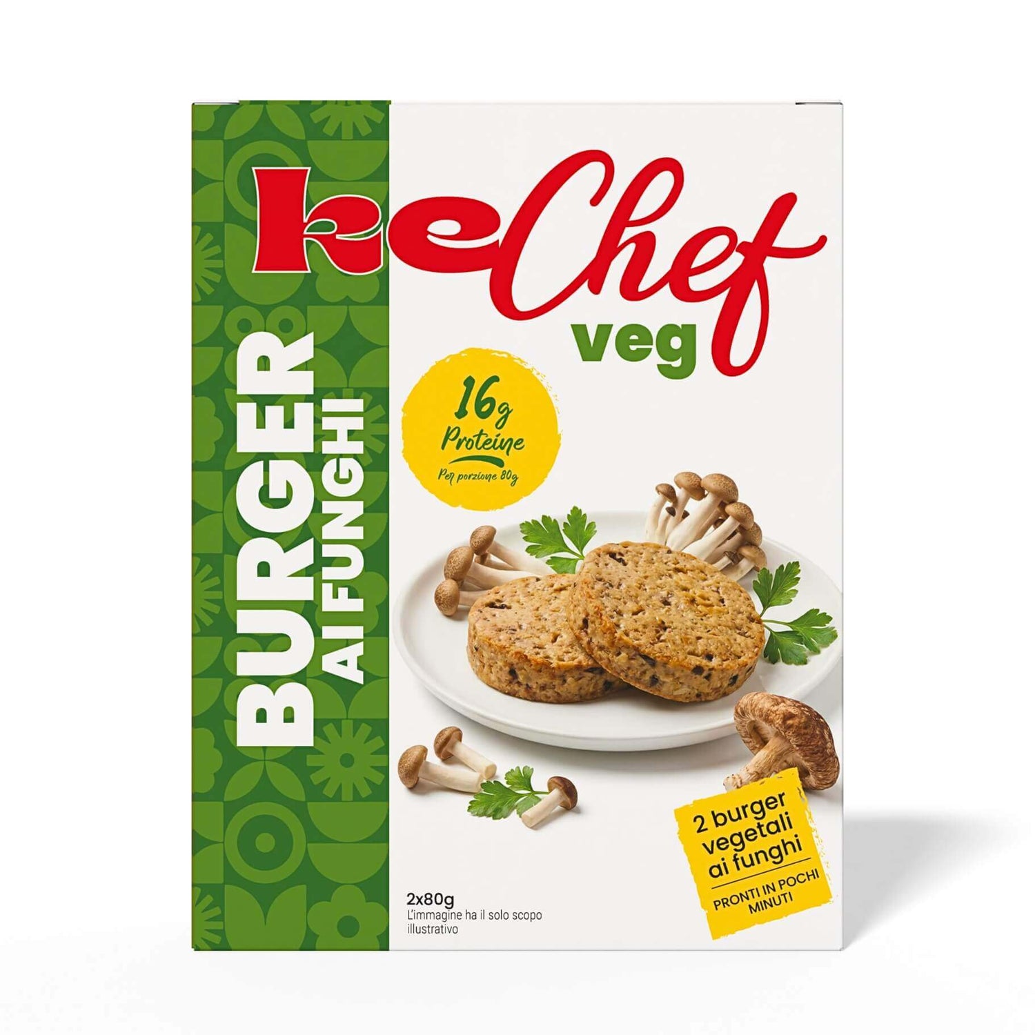 Hamburguesa vegana de champiñones