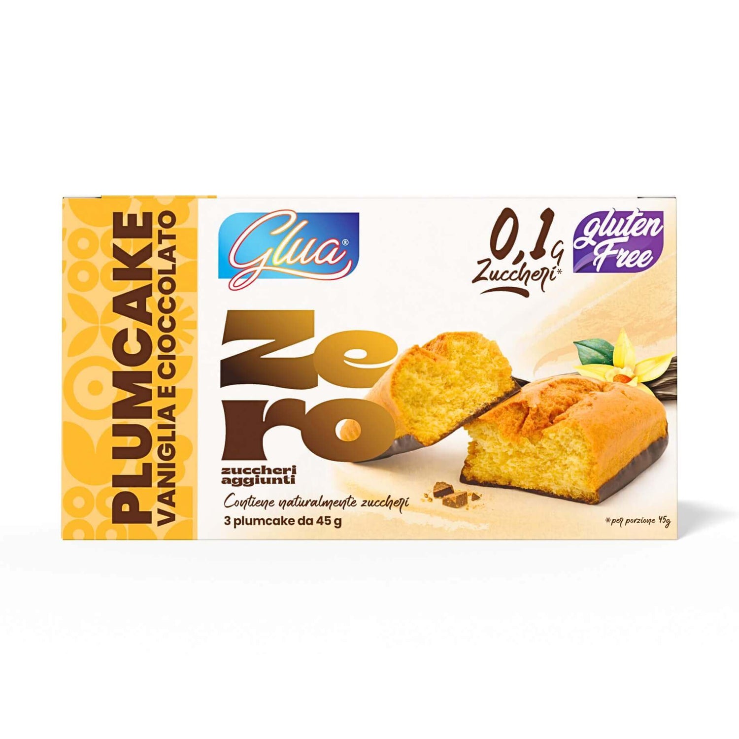 Plumcake con base de chocolate sabor vainilla