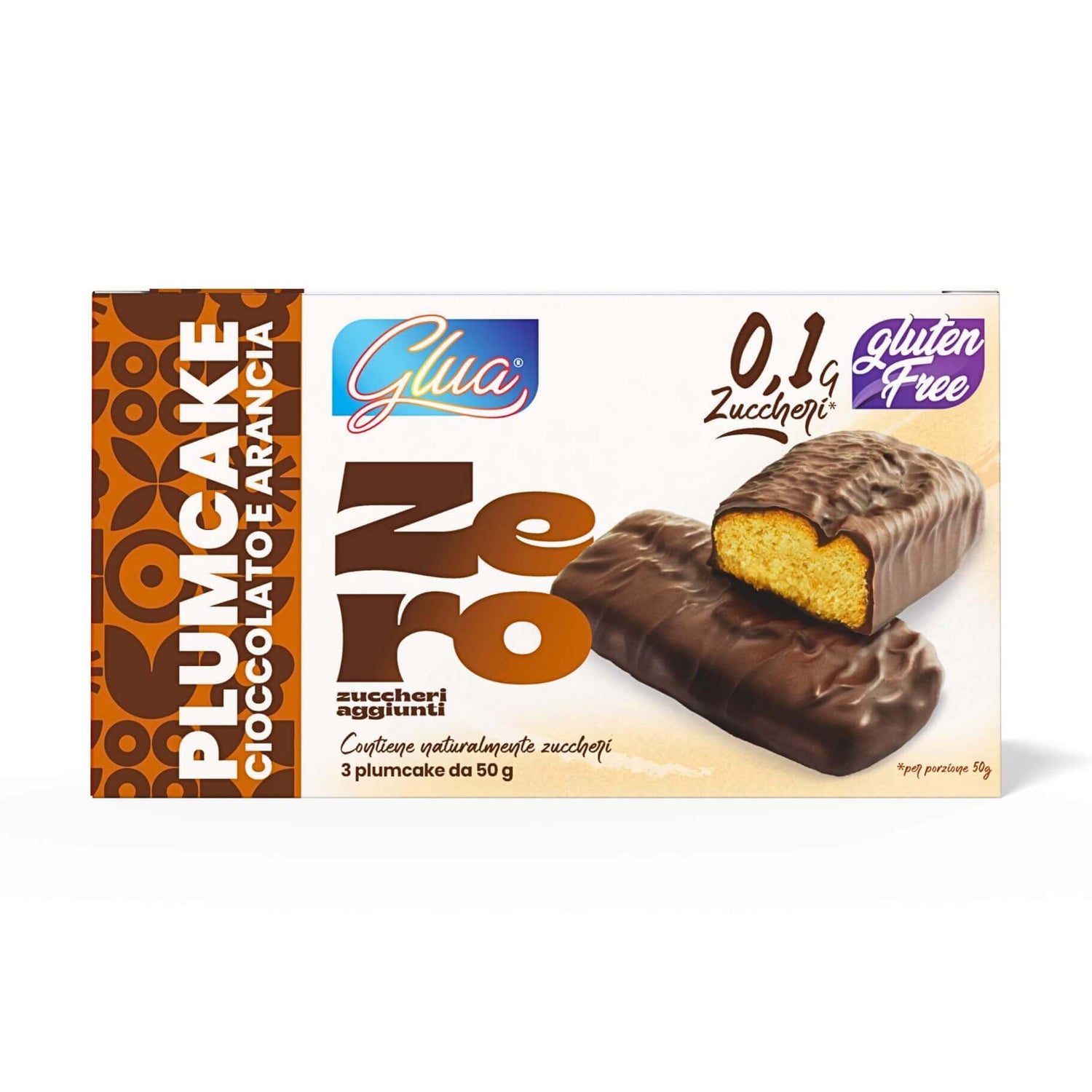 Plumcake cubierto de chocolate sabor naranja