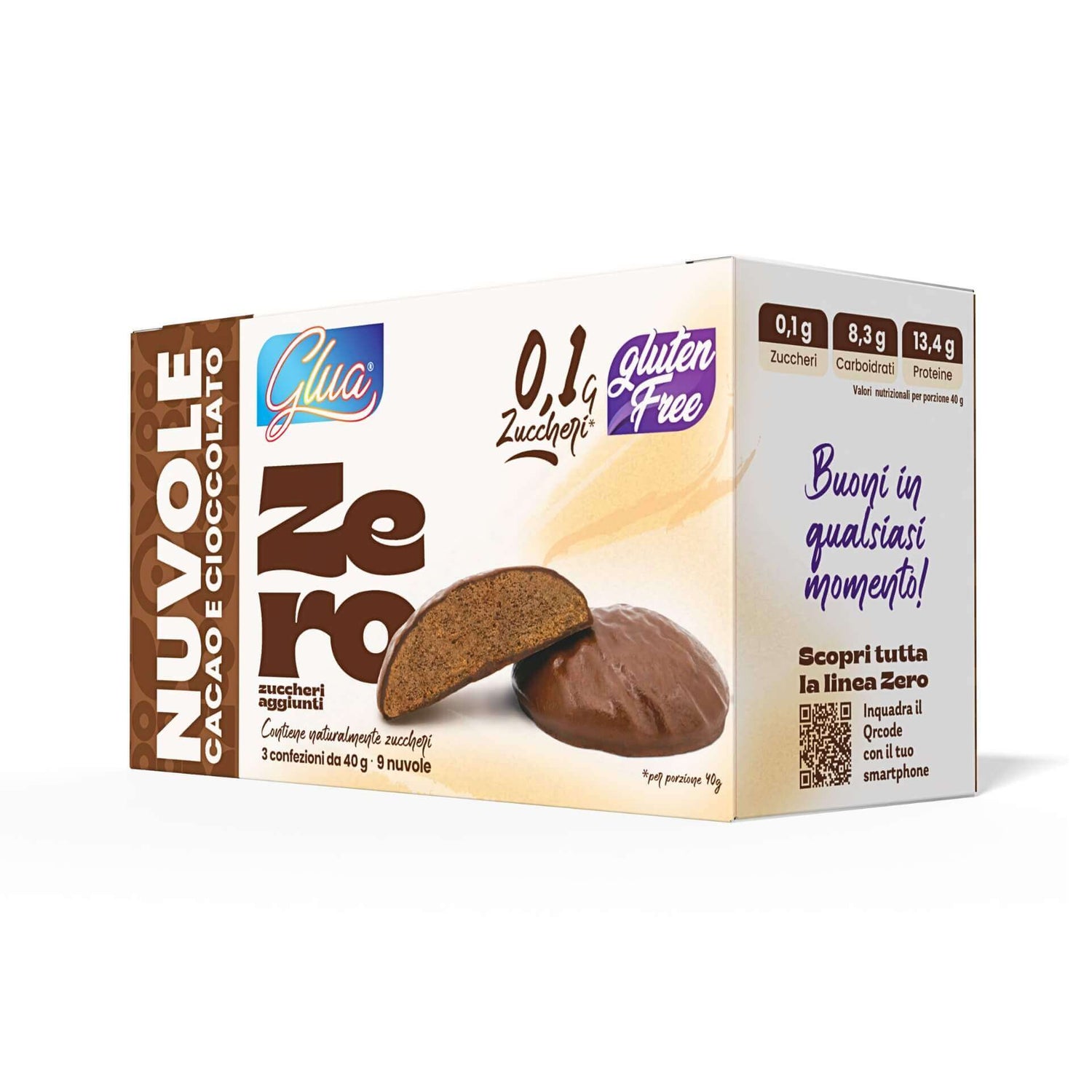 Galletas proteicas Nubes recubiertas de chocolate sabor cacao