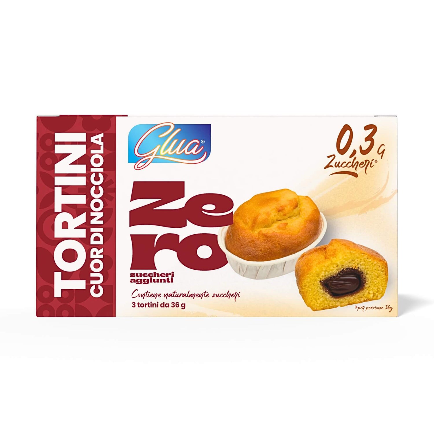 Tortini cuor di nocciola confezione da 3 tortini da 36 g, 0,3 g di zuccheri, ideale per dieta chetogenica.