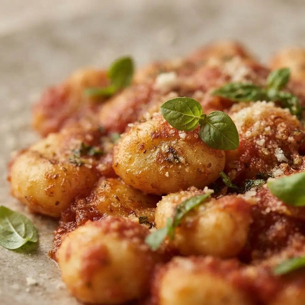 Gnocchi Keto al Pomodoro e Basilico keChef con salsa al basilico e pomodoro, piatti pronti e alimenti keto.