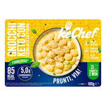 Gnocchi Keto crema allo zafferano keChef in vaschetta monoporzione pronta in 90 secondi, 5g di carboidrati.