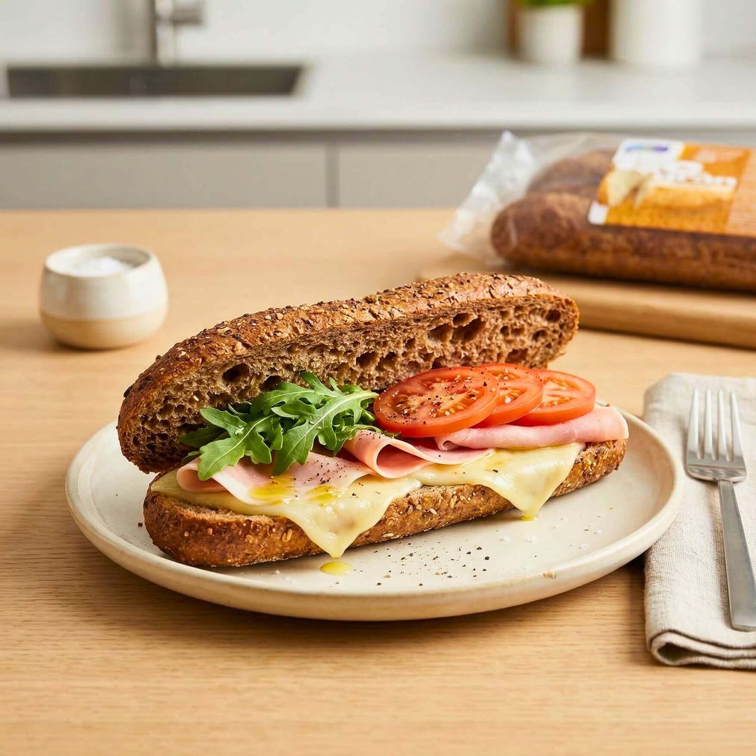 Baguette de pan proteico