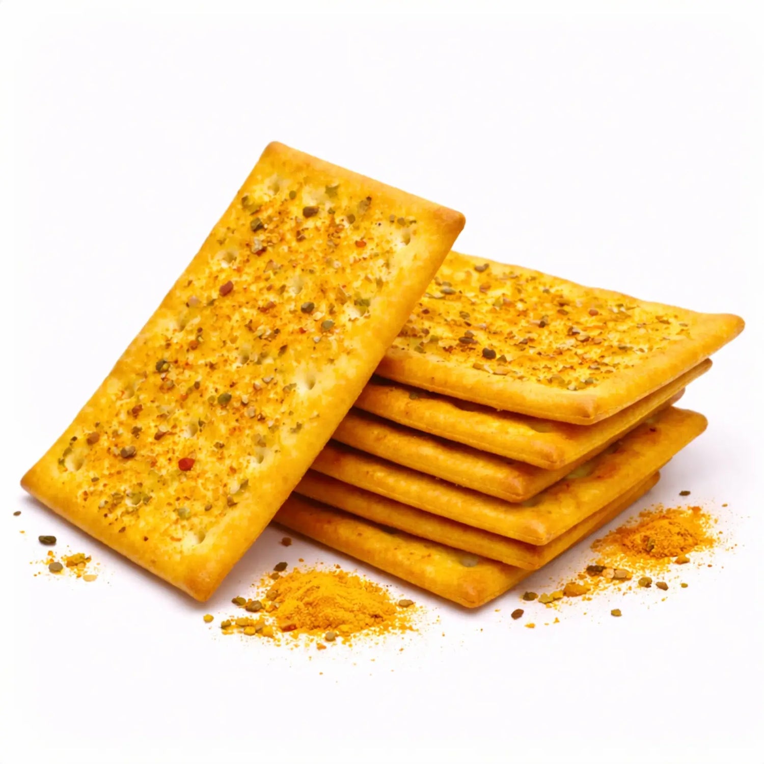 Kegràn Schiacciatine alla curcuma croccanti e speziate, ottime per dieta chetogenica, confezione da 50 g.